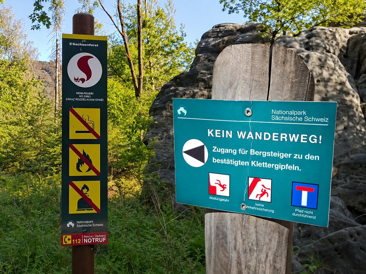 Verhaltensregeln Nationalpark Sächsische Schweiz